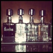 Distillery branding options on the bar